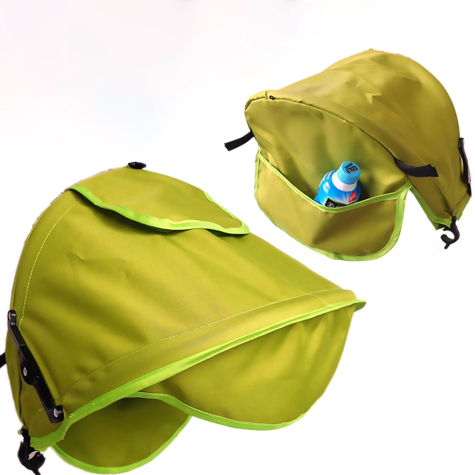 Kinderwagen Zonnescherm Zonneplek Onafhankelijke Volledige Cover Luifel Schaduw Stof Zonnescherm Paraplu Regendicht Luifel Accessoires: green