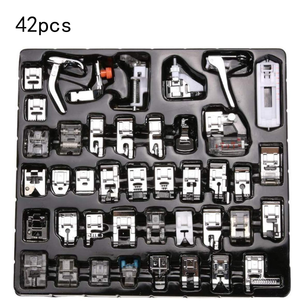 11-82pcs Sewing Machine Accessories Foot Presser Household Press Feet Set for Rolled Industrial Sewing Machine: 42pcs