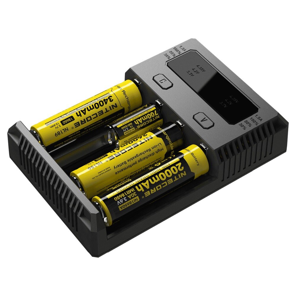 100% Original Nitecore i4 Intellicharger Universal Battery Charger I4 Intelligent charging Power For Li-ion/NiMH 18650/26650/AA