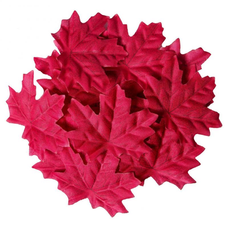 400/500/1000 Pcs Artificial Silk Maple Leaves Garland Silk Autumn Fall Leaf For Wedding Garden Decoration Orange/Green/Yellow