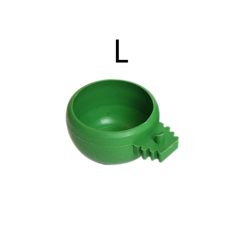 L M S Parrot Food Water Bowl Dual Feeding Cup Plastic Bird Pigeon Cage Water Food Feeder Bird Parrot Pet Aviary Water Container: large