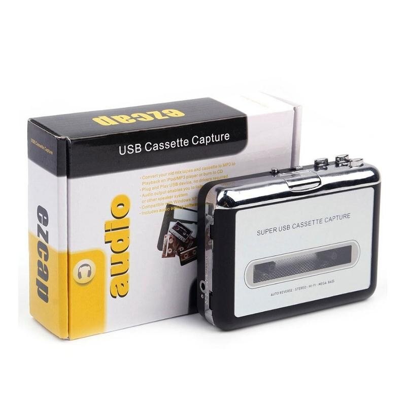 Walkman USB para reproductor de Cassette, convertidor de Audio y música a Mp3, conversor multifuncional