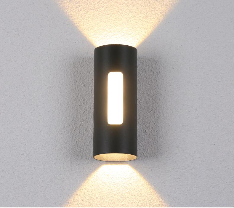 Udendørs 12w led cob vandtæt  ip65 aluminiums væglampe til veranda og havelampe  ac85-265v udendørs væglamper