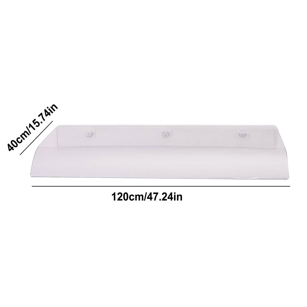 Markise til inngangsdør, buet utendørs markise, frostet polykarbonatdeksel, regn- og snøbestandig uv-hagemarkise for dører og vinduer: Hvit