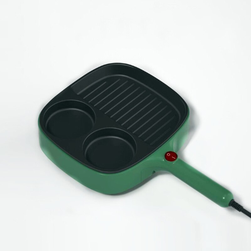 DMWD Haushalt Elektrische backformen omelett Pfanne Ei Steak Braten und Bräter Wurst Schinken Hersteller Frühstück Maschine 110/220V: Grün / AU
