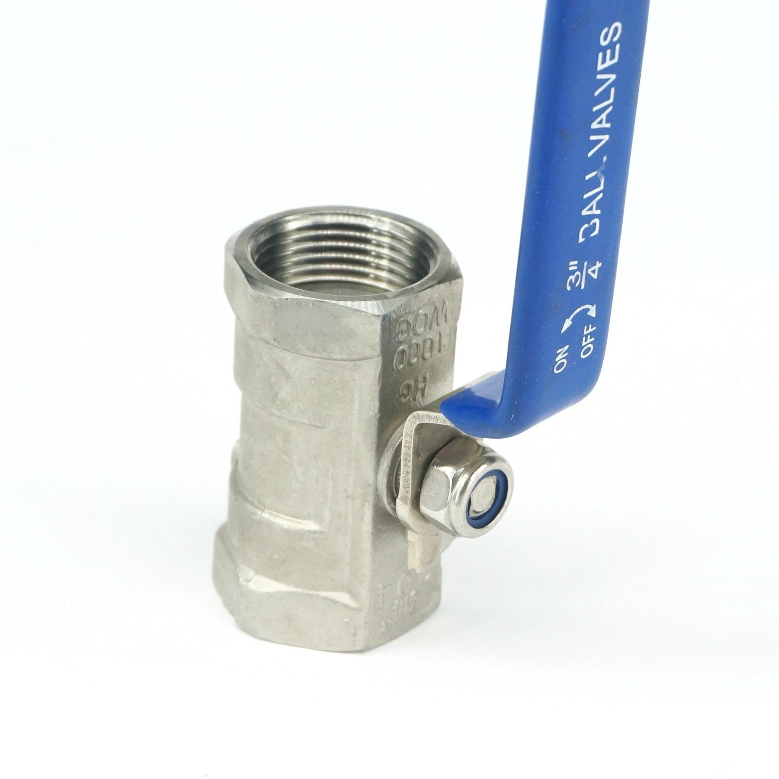 DN15 1/2" BSP Female Thread 304 Stainless Steel 1-piece Reduced Bore Ball Valve oil water air 229 PSI