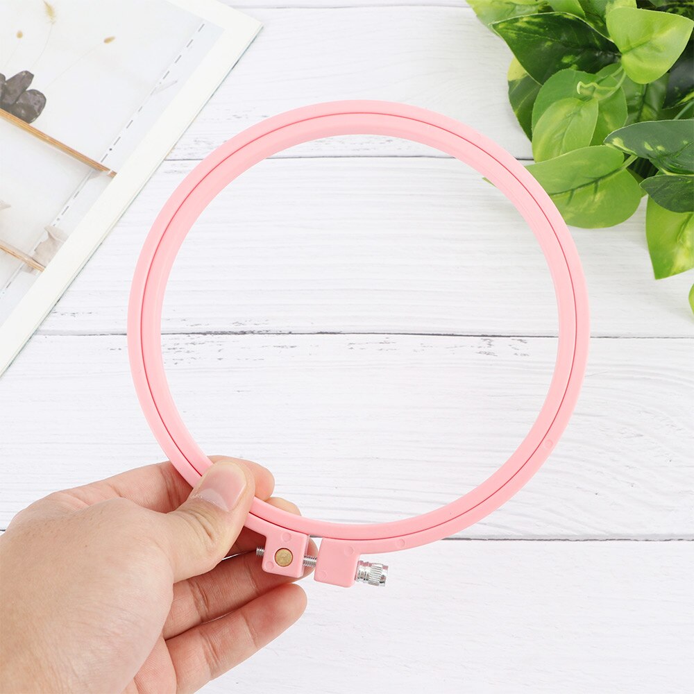 7 storlek plast godis färg diy sy broderi ring hoop verktyg broderi korsstygn ram ram ring rund båge hantverk