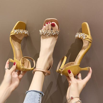 Sandales Femme Style Liège Et Paillettes - Taille US 8 - Occasion Décontractée Ou Habillée