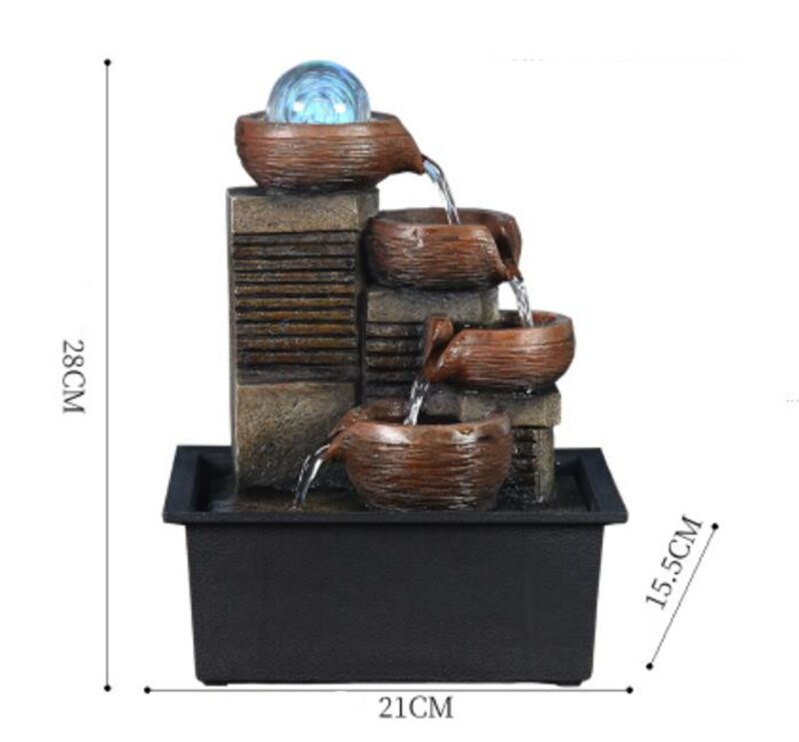 Chinesische Kreative Brunnen Feng Shui Ball mit LED-leuchten Büro Zu Hause Dekorationen Schreibtisch Eingerichtet