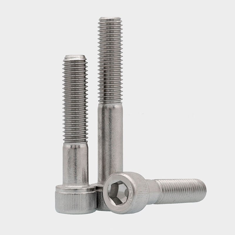 304 Stainless Steel M5 Partially Thread Allen Bolts Hexagon Hex Socket Cap Head Half Tooth Screws M5x30 70 80 100 120mm DIN912