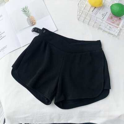 Mutterschaft Freizeit Hosen sommer Sport kurze Hose Unterstützung Bauch Elastische für Schwangere Frauen kurze Hose Bauch Unterstützung Hosen: Schwarz / XL