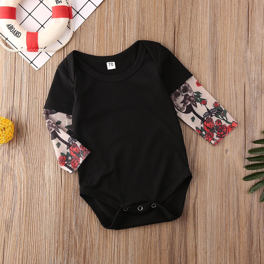 Brand Baby T-Shirts Pasgeboren Peuter Baby Kid Jongen Meisje Met Lange Mouwen Tops T Shirts Jumpsuit Katoen Patchwork Mode: Rompers  70