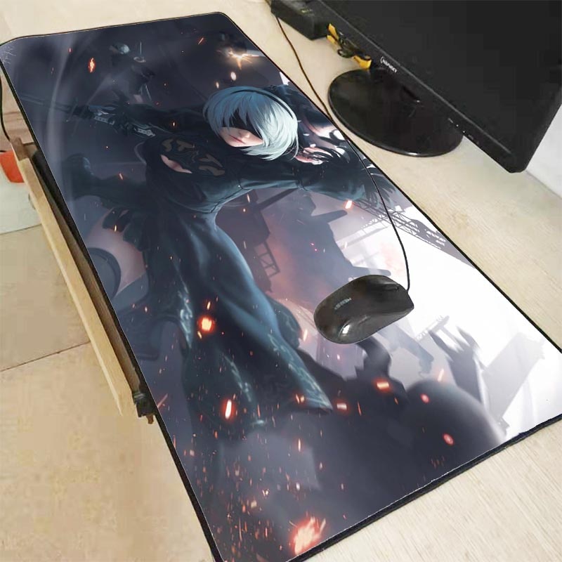 MRGBEST 2b Nier Automata Gaming Mouse Pad Computer Gamer pad Large Game Rubber Mat Anime Big Mause for PC Laptop