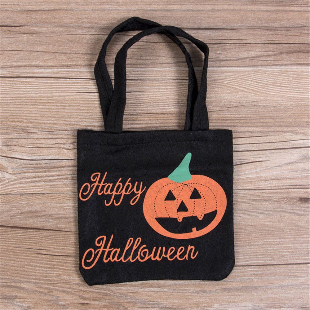 encantador Prop bolsa de caramelos de Halloween de dibujos animados de bruja Apple saco de bolsas Halloween suministros: F
