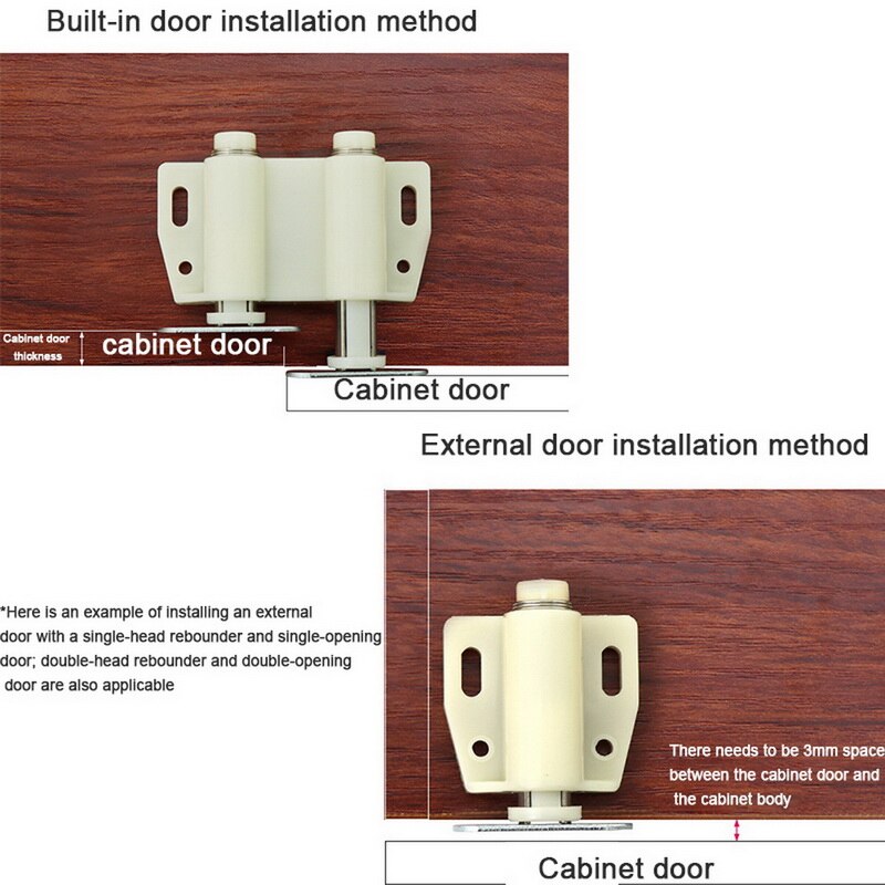Magnetic Push Latches Push to Open Cabinet Latch Suitable for Cabinet Drawer Cupboard Wardrobe