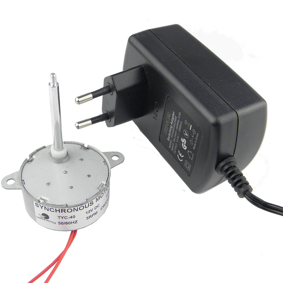Groep Van Ac Input 100V-220V Output Dc 12V Voeding TYC-40 Dc 12V 5rpm Synchrone Motor Voor Kerstbomen