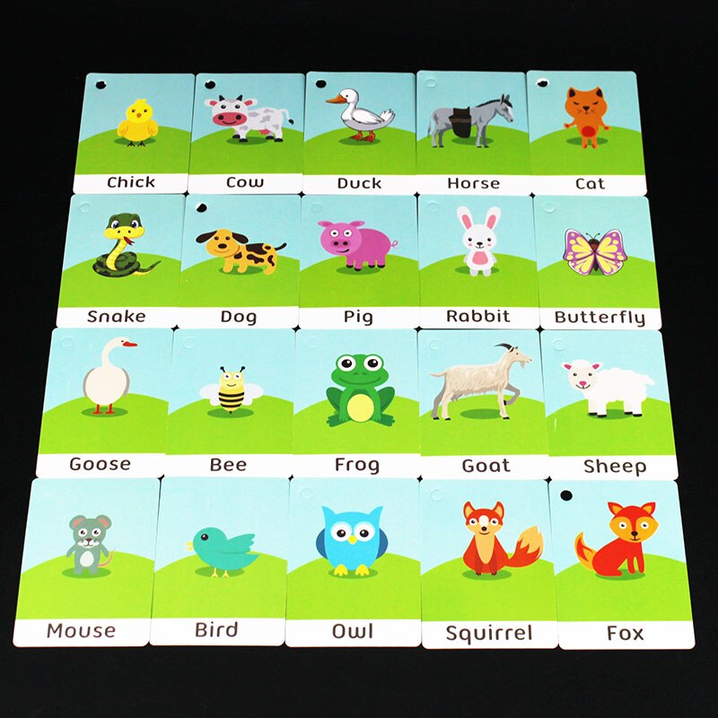 16 Style English Emotion/Animals/Fruit Learning Flash Cards For Kids Educational Word Cards Kindergarten Teacher Teaching Aids: 06