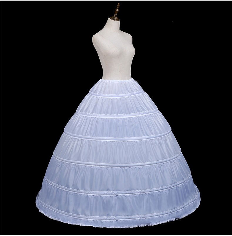 Conjunto de 6 aros para vestido de boda, conjunto de 6 aros para vestido de novia, con falda interior de crinolina, accesorios de boda