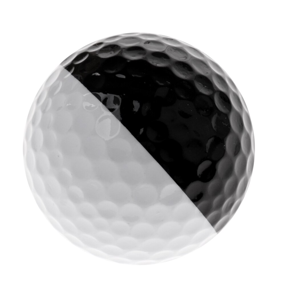 Golf Ball - Golf Training Rubber Balls Practice Ball Black & White