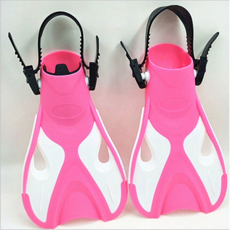 Children's Snorkel Fins - Adjustable Buckles - Open Heel - Pool Water Sports - US 9-13 / EU 24-29