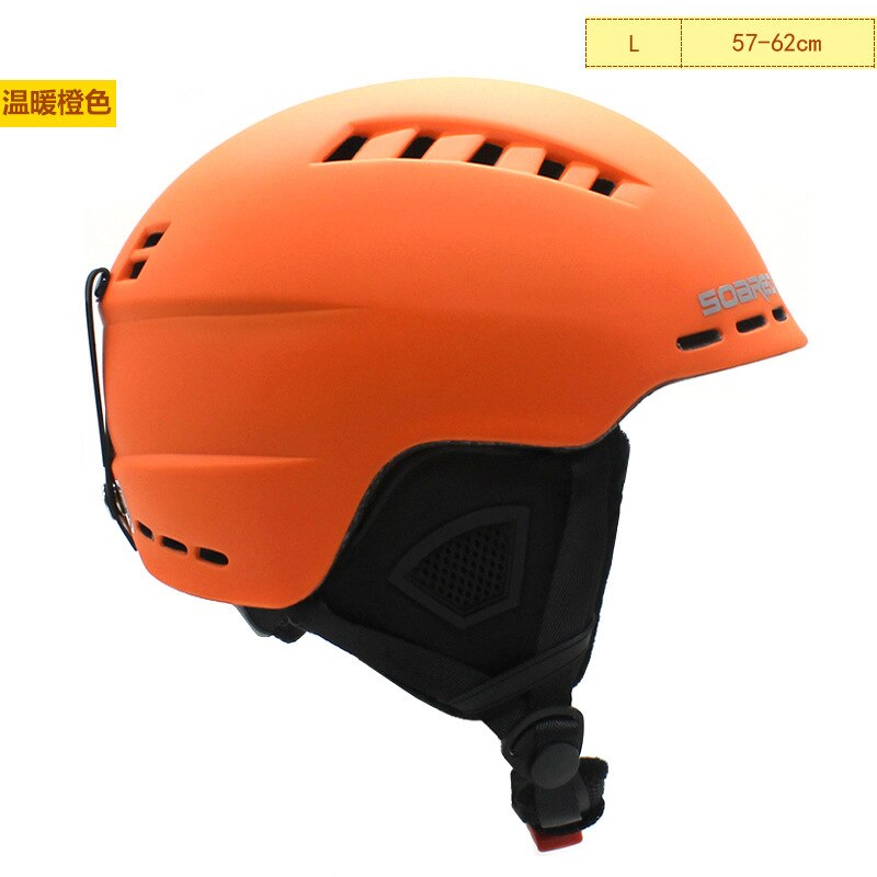 Casco de esquí Unisex de tamaño ajustable, moldeado integralmente, para snowboard, patinaje, esquí, cascos deportivos: Orange