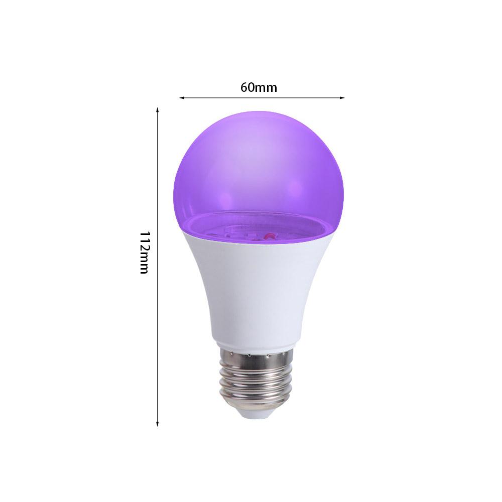 Lámpara ultravioleta de luz negra, bombilla UV púrpura 360, bombillas de luz UV E27 de 10W, atmósfera, bombilla negra púrpura, decoración de barra