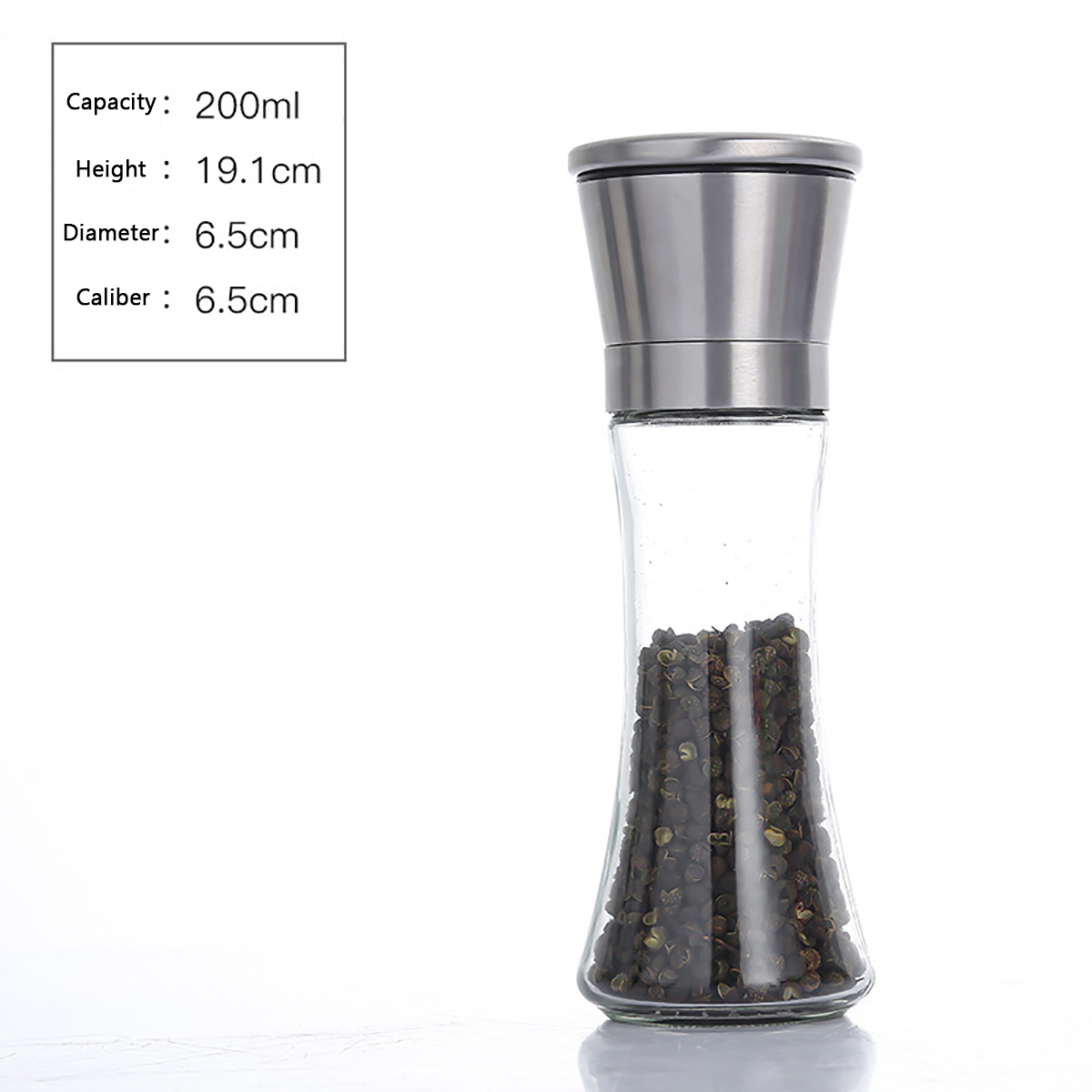 Botella de molienda Manual para condimentos de cocina, juego de sal y pimienta, molinillo de pimienta, molinillo mezclador de especias, molinillo grueso y fino: Caqui oscuro