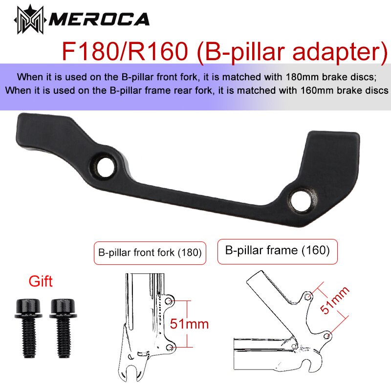 Adaptateur De Support De Frein à Disque Pour Vélo - Aluminium Léger, Compatible Rotors 140/160/180/203mm - 6