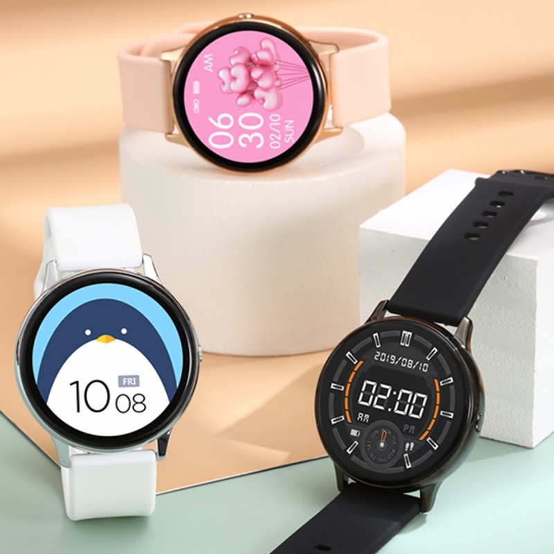 Smart klocka män kvinnor pekskärm intelligent fitnessklocka pulsmätare bluetooth steps tracker sportklocka