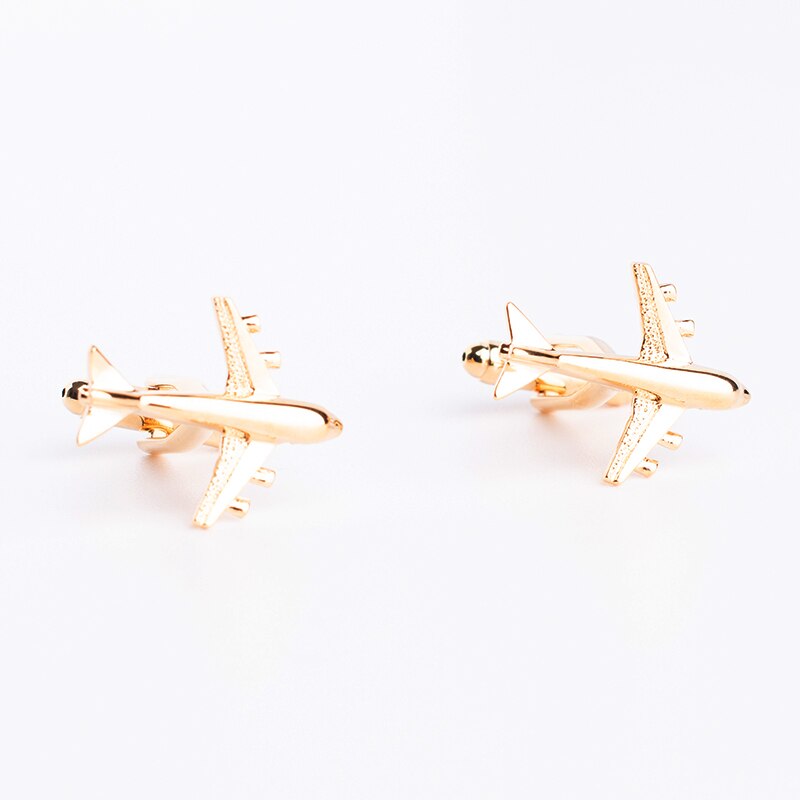 Boutique Airplane Cufflinks Metal Aircraft Cuff Link Mens Jewelry For Business Shirt Wedding &retail: 153226