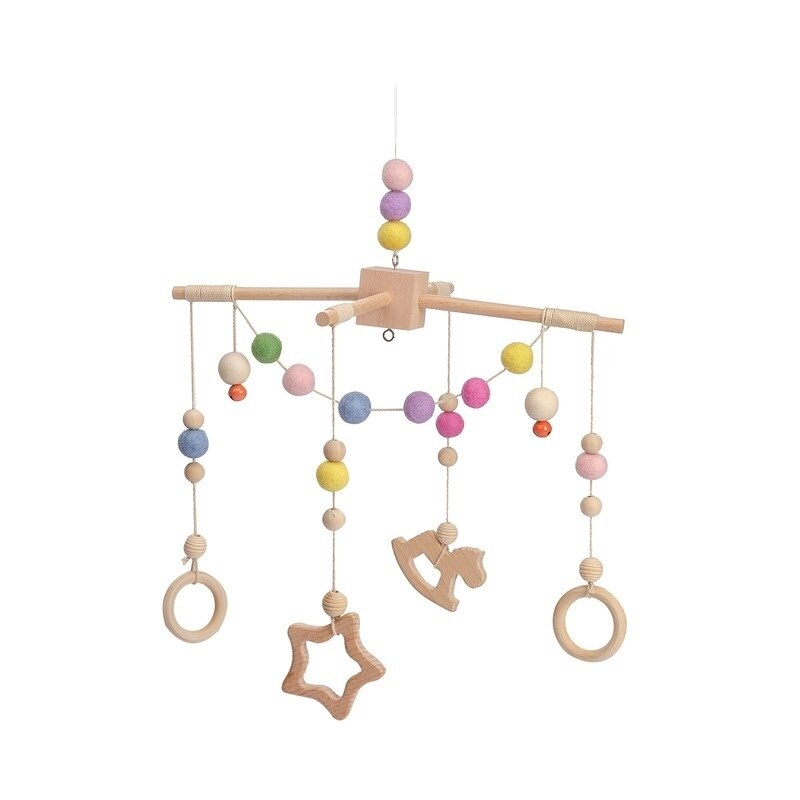 Sonagli culla Mobiles giocattolo letto campana per neonato arcobaleno nappa 0-12 mesi carosello lettini proiezione Dropshipping: Pentagram