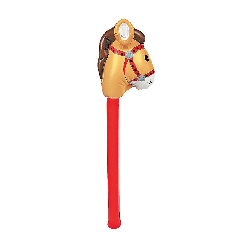 Martillo inflable, cabeza de caballo, palo largo, palo de cabeza de caballo, juguete de conducción para niños, palo de gas: B