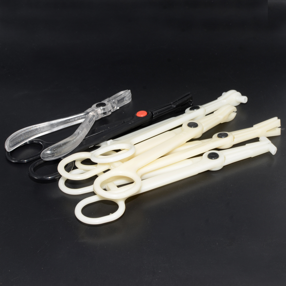 Alicates desechables de abrazadera de apertura/cierre esterilizados por EO Gas PC, pinzas para oreja, nariz, labio, vientre, herramientas para perforación corporal, 1 ud.