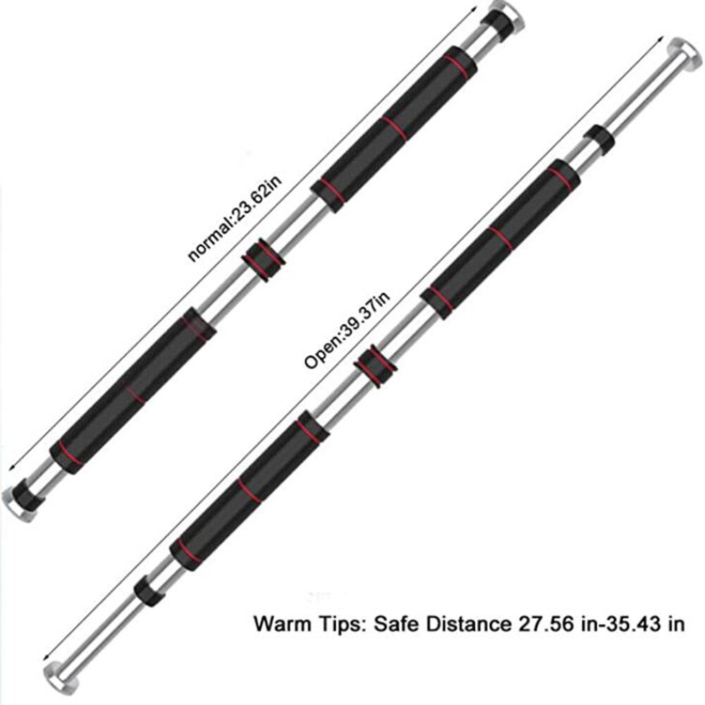 330LB Pull Up Bar for Doorway, No Screws Required Chin Up Bar Adjustable Dip Bars for Home Gym Exercise Fitness 80cm