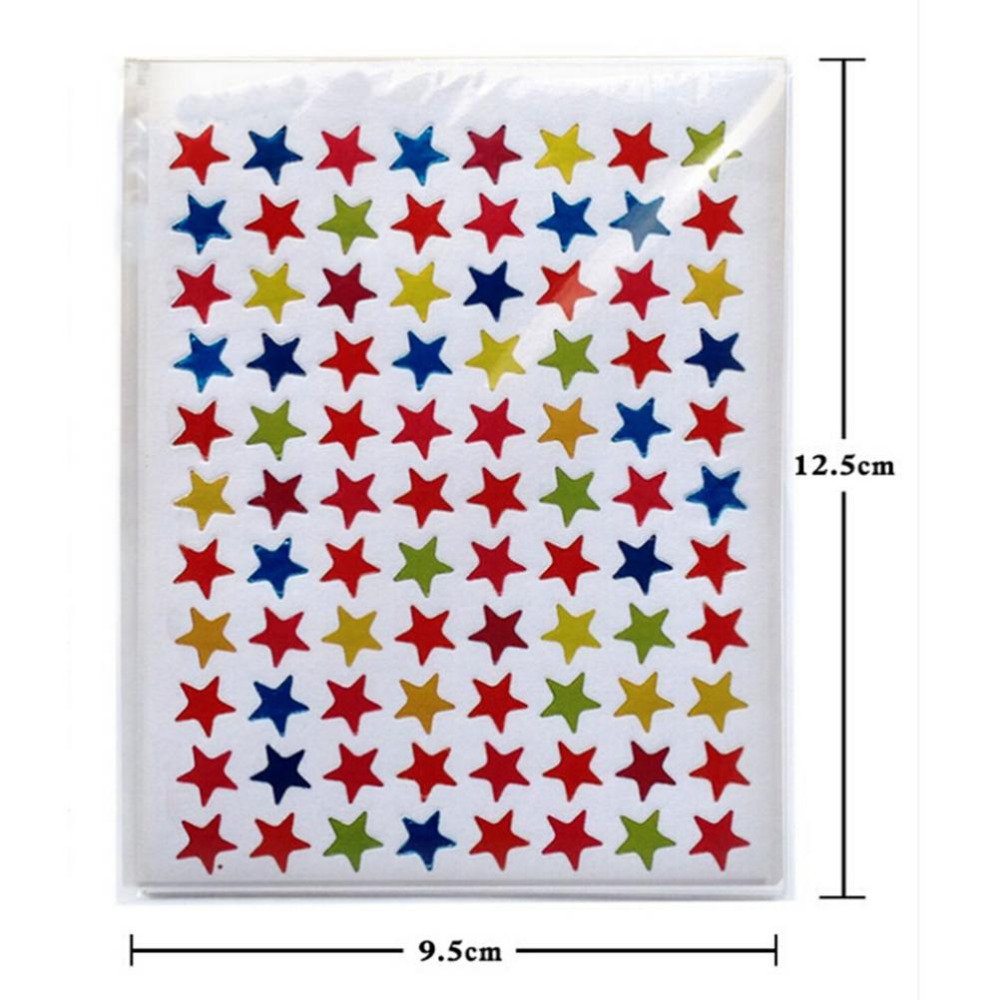 10 Sheets/880pcs Star Shape Stickers Labels For School Children Cute Teacher Reward Sticker Kid Hand Body Sticker Toys