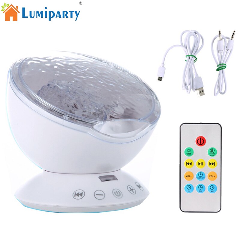 LED Ocean Wave Projector Nachtlampje Ingebouwde Muziekspeler 7 Kleuren Change Star Luminaria Voor kid Slaapkamer Oceaan Projector lamp