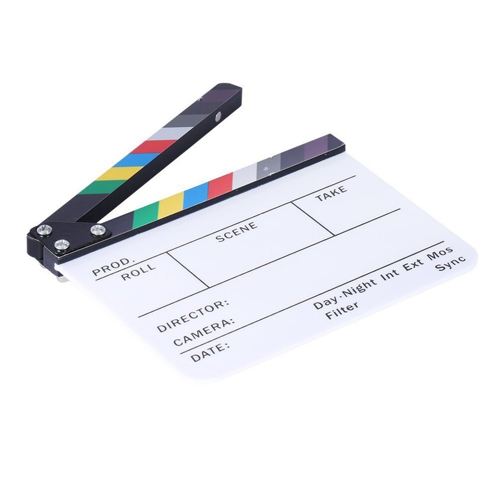 Director Video Scene Clapperboard Clapper Board Acrylic Director TV Movie Film Action Slate Clap Handmade Cut Prop