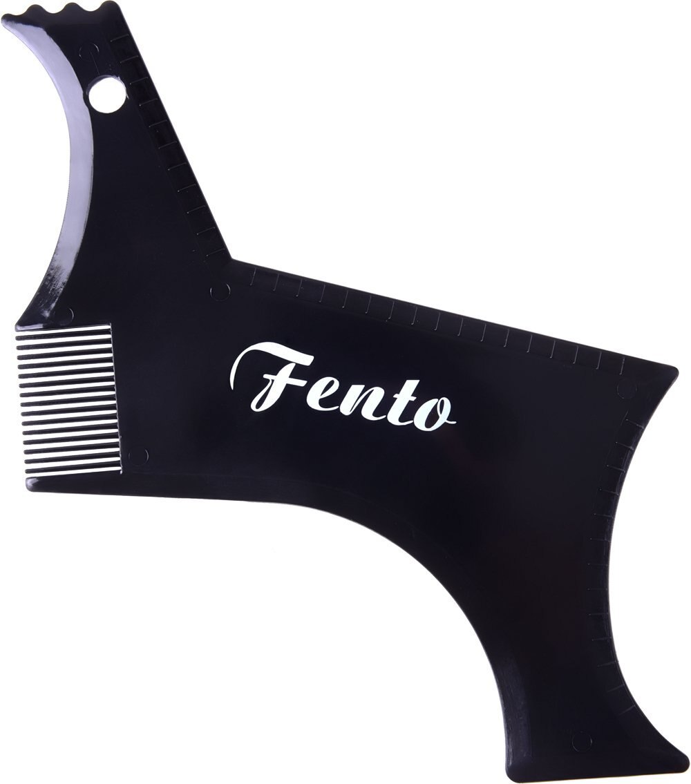 Beard Shaping Tool Template Double Sided Beard Comb Shaving & Hair Removal Razor Tool for Men: Black