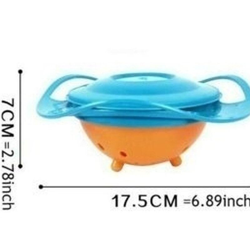 3 väriä vauvan söpö vauvan gyrokulho yleiskäyttöinen 360 pyörivä roiskesuojattu kulho