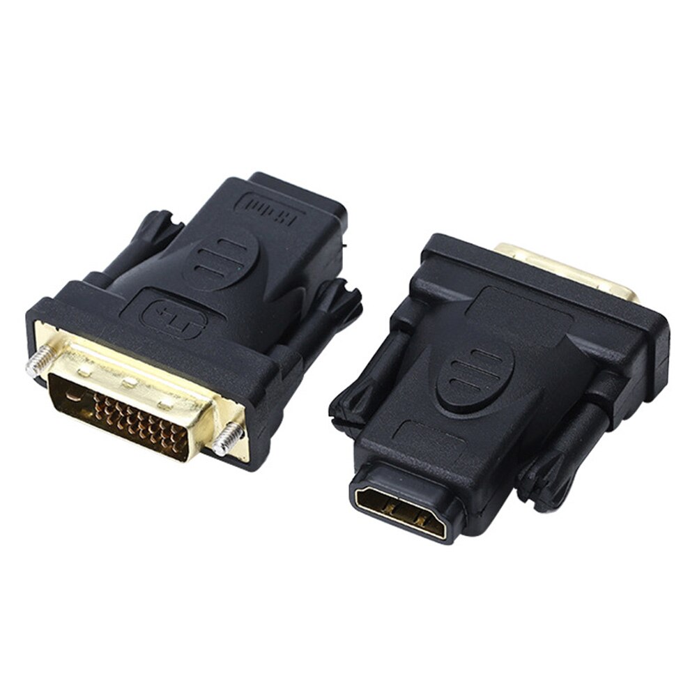 Adaptador DVI a HDMI adaptador bidireccional DVI D 24 + 1 macho a HDMI hembra convertidor de Cable conector para HDTV proyector HDMI a DVI