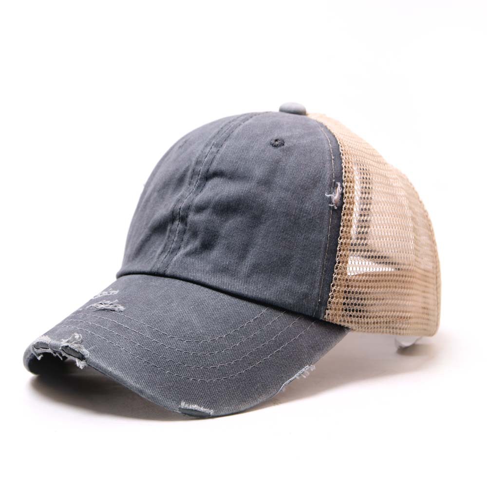 Paardenstaart Baseball Cap Vrouwen Mode Mesh Cap Snapback Zomer Vrouwen Hoed Wassen Hoeden Casual Sport Caps Verstelbare Outdoor: 1