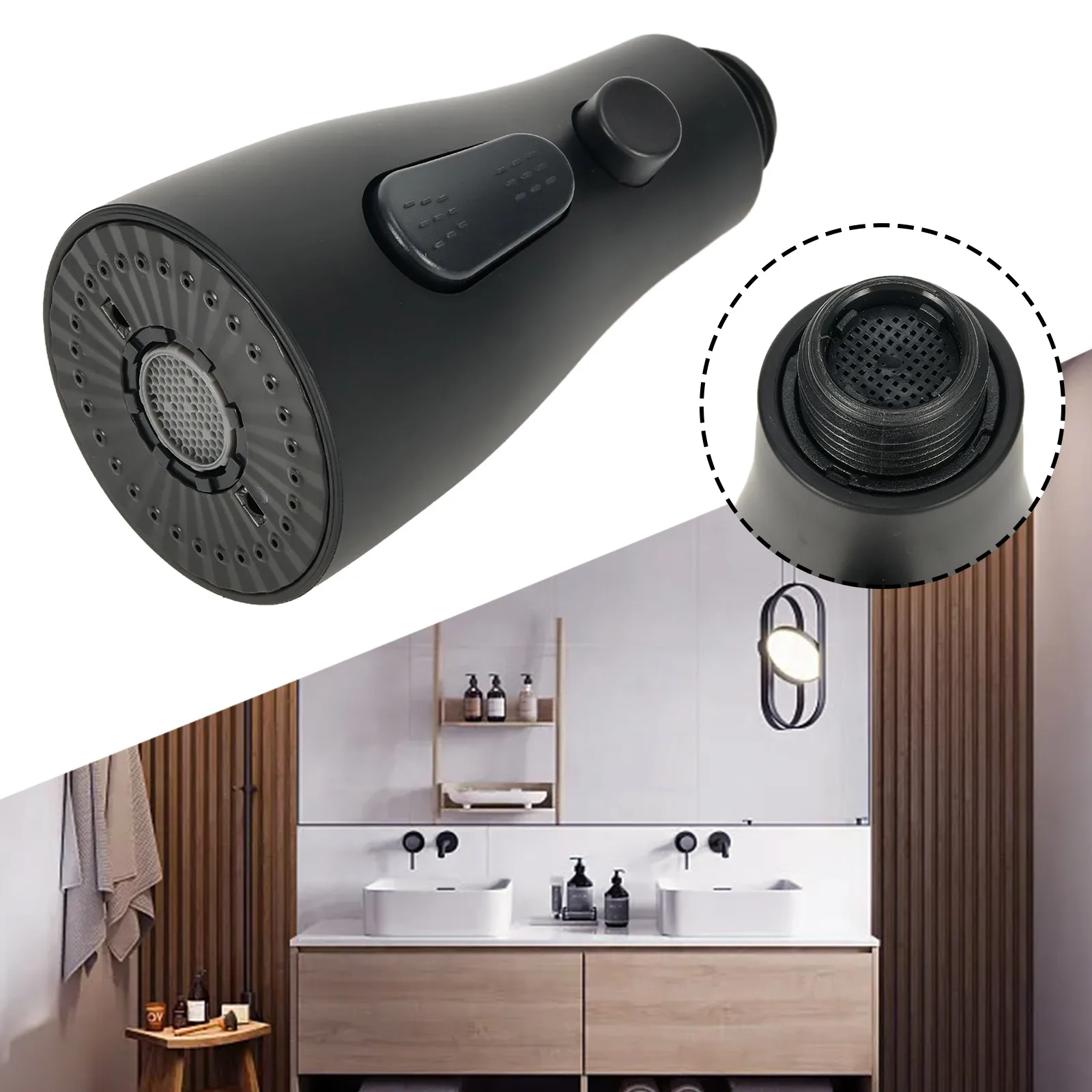 Kitchen Faucet Sprayer Kitchen Pull Out Water Saving Faucet Head Replacement Spray Nozzle 3 Modes Sink Shower Spray Head