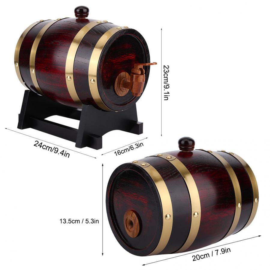 Træ tønde vintage eg øl brygning værktøjer vin tønde til rom pot whisky vin mini tønde bar hjemmebryg øl tønde tilbehør