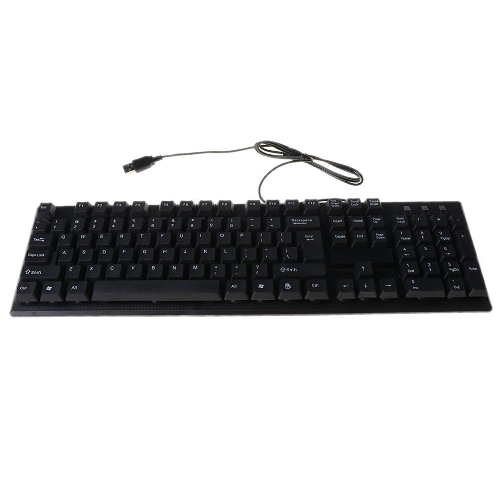 Russisch Arabisch Frans Spaans Usb Wired Silent Toetsenbord Waterdicht Kantoor 104 Toetsen Keyboard Voor Windows Desktop Computer: A (English)