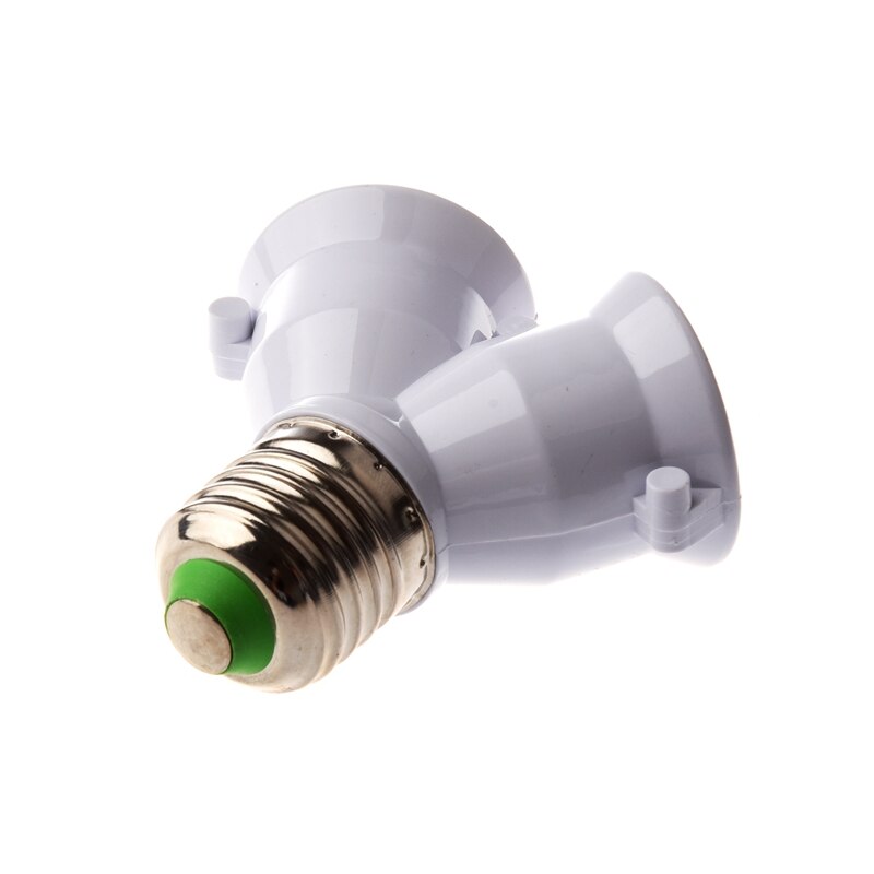 E27 1 to 2 e27 led lys lampe pære adapter omformer delt splitter sokkel