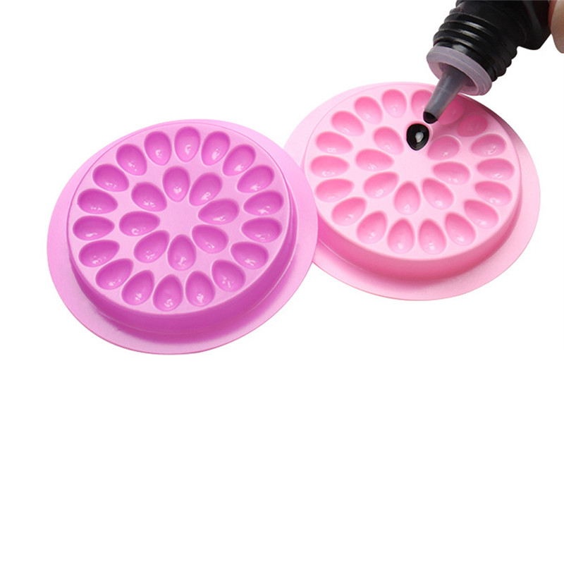 10 stücke Kleber Dichtung Pad Für Wimpern Verlängerung Transparent Kleber Halter Wimpern Kleber Kunststoff Kleber Palette Paste Eeyelash Werkzeuge