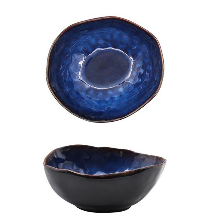 Plato de ensalada Irregular , utensilios de cocina, plato de tazón de arroz, vajilla, platos de cena, bandeja de decoración de comida para el hogar: 18cm