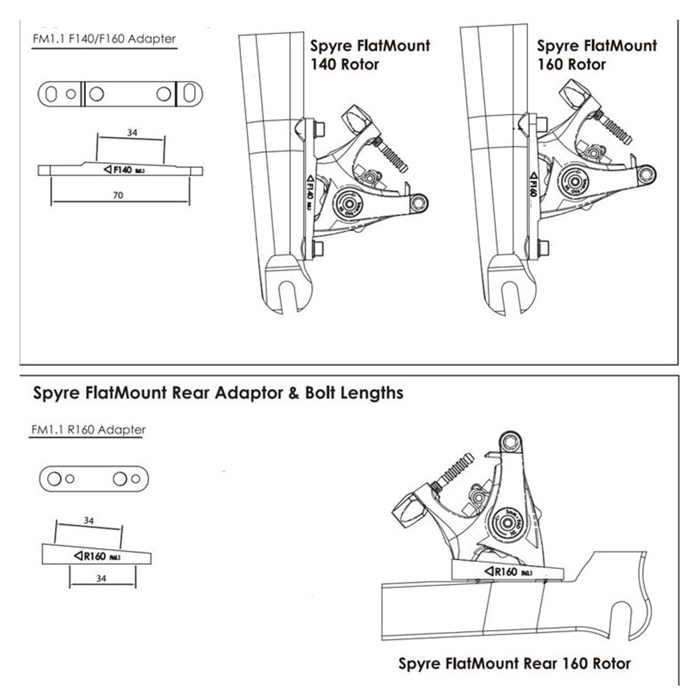 MTB Mountain Bike Ultralight Front Disc Brake Flat Mount Adapter Bracket for 140/160mm Aluminium Alloy Mount Bicycle Adaptor