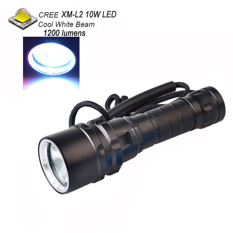 Linterna de buceo TOPCOM CREE XML T6 L2 LED Luz de pesca submarina blanca o amarilla linterna sumergible de buceo antorcha 3800 6000 lúmenes