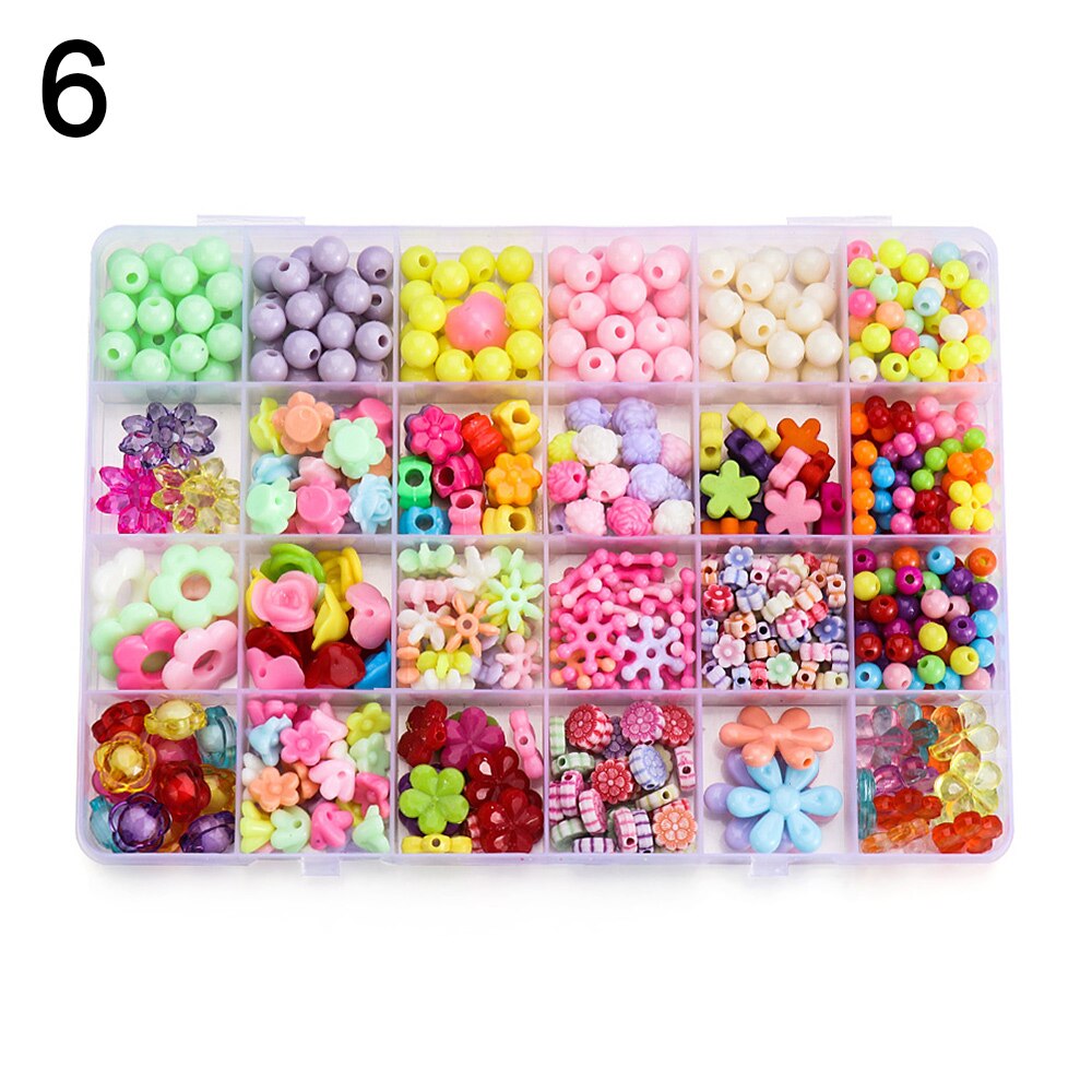Børn gør det selv perler legetøj armbånd håndlavet gør det selv halskæde kunst håndværk piger prinsesse smykker håndværk sæt æske børn fødselsdag: 6